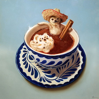 50cm x 50cm Mexican Hot Chocolate von Lucia Heffernan