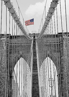 80cm x 112cm Brooklyn Bridge Tower and Cables #2 von Butcher, Dave