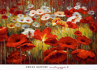 91cm x 66cm Meadow Poppies II von SANTINI,LUCAS