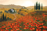 91cm x 61cm Hills of Tuscany II              von Steve Wynne