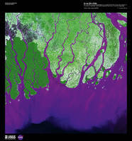 109cm x 117cm Ganges River Delta               von Landsat-7