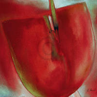 50cm x 50cm Red Bloom                        von Marta Peuckert