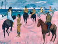 55cm x 41cm Reiter am Strand                 von Paul Gauguin