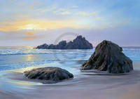 150cm x 105cm Sunset at Big Sur                von Sigurd Schneider
