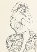 58cm x 83cm Weiblicher Akt                   von Gustav Klimt