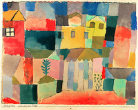 100cm x 80cm Häuser am Meer von Paul Klee