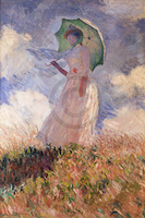 100cm x 150cm Frau mit Sonnenschirm von Claude Monet