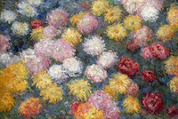 10cm x 6.7cm Chrysanthemen III von Claude Monet