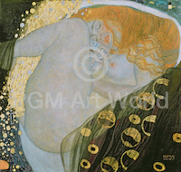 10cm x 9cm Danae von Gustav Klimt