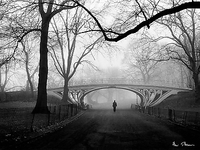 80cm x 60cm Gothic Bridge, Central Park NYC von SILBERMAN