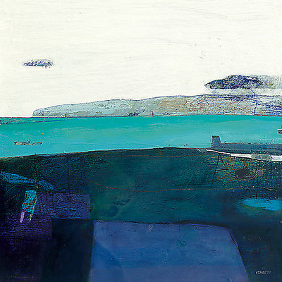 100cm x 100cm Coastline at Killouan von Russell Frampton