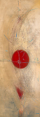 33cm x 95cm Triptyque rouge I von Carole Bécam