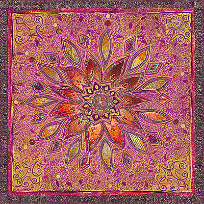 100cm x 100cm Carré Indien II von Valérie Maugeri