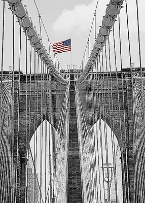 Array Brooklyn Bridge Tower and Cables #2 von Butcher, Dave