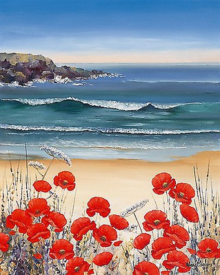 80cm x 100cm Poppy Sands von Mayes, Hilary