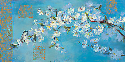 150cm x 75cm Flowering Branches von Carol Rowan