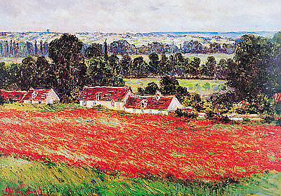 100cm x 70cm Field of Poppies von Claude Monet