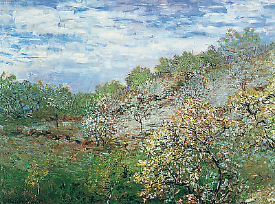 80cm x 60cm Bäume in Blüte von Claude Monet