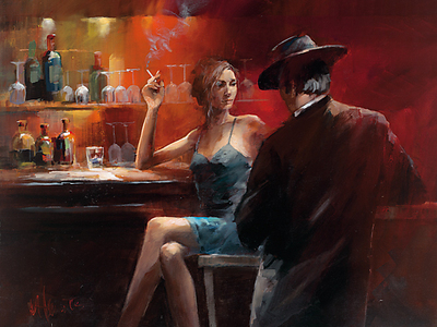 Array Evening in the Bar II von Willem Haenraets