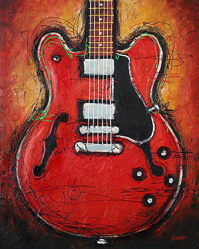 80cm x 100cm Blues King von Bruce Langton