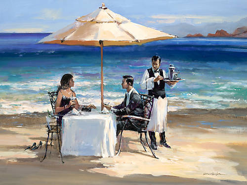 100cm x 75cm Seaside Rendezvous von Brent Heighton