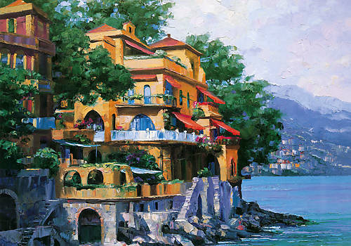 100cm x 70cm Portofino Villa von Howard Behrens