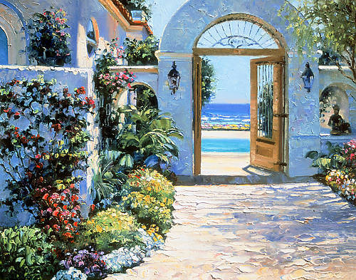 100cm x 79cm Hotel California von Howard Behrens