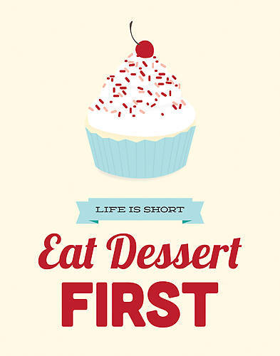 79cm x 100cm Eat Dessert First von Genesis Duncan