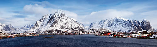 Array Lofoten Reine Panorama Detail von Rolf Fischer