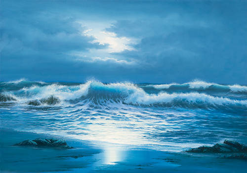 100cm x 70cm Evening Breakers von John F Sim