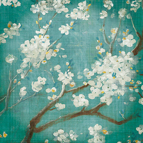 Array White Cherry Blossoms I on Blue Aged No von Danhui Nai