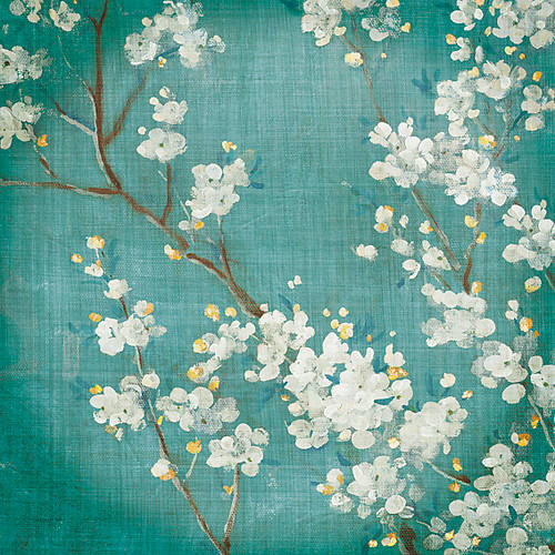 Array White Cherry Blossoms II on Blue Aged No von Danhui Nai