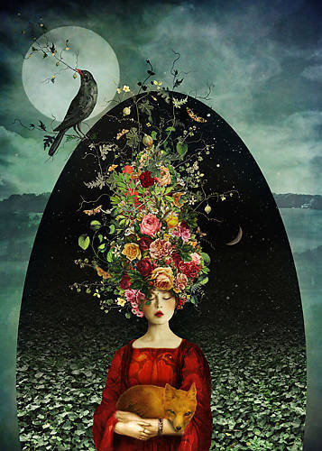 100cm x 140cm Ballad of the Two Moons von Marta Orlowska