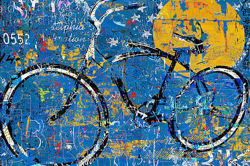 Array Blue Graffiti Bike von Daryl Thetford