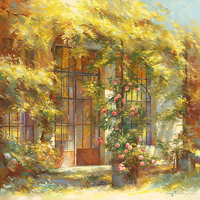 70cm x 70cm L’orangerie von Johan Messely