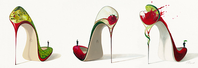 95cm x 33cm Scarpe da Cocktail von Inna Panasenko