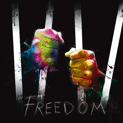 30cm x 30cm Freedom von Patrice Murciano