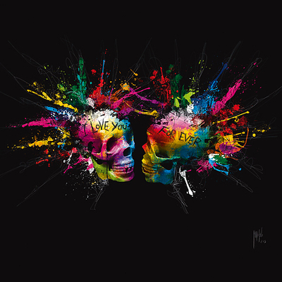 30cm x 30cm Eternal Lovers von Patrice Murciano