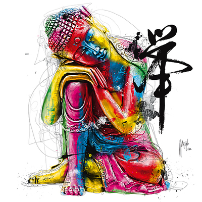 30cm x 30cm Buddha von Patrice Murciano