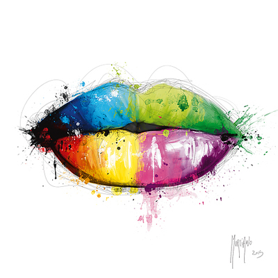 30cm x 30cm Candy Mouth von Patrice Murciano