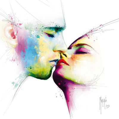 30cm x 30cm Le baiser von Patrice Murciano