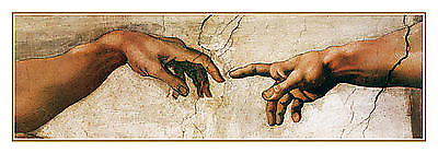 100cm x 35cm Creation of Adam von Michelangelo