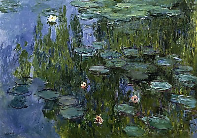 100cm x 70cm Seerosen von Claude Monet