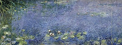 138cm x 51cm Seerosen I von Claude Monet