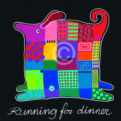 50cm x 50cm Running for dinner               von Hope