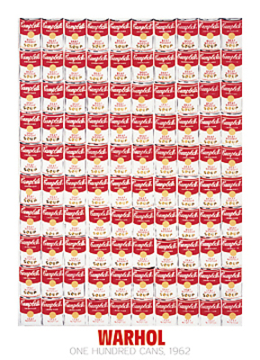 65cm x 90cm One Hundred Cans, 1962           von Andy Warhol