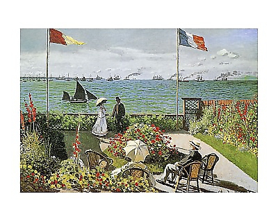 50cm x 40cm Terazza sul mare a Saint-Adresse von Claude Monet