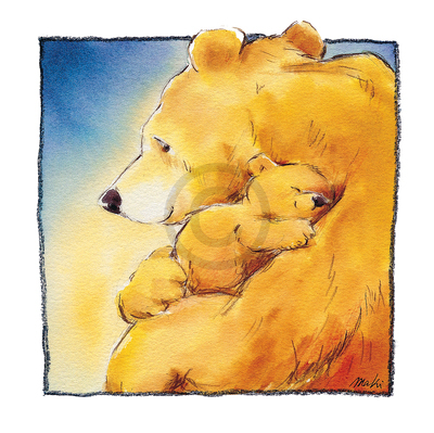 30cm x 30cm Mother Bear's Love I             von Makiko