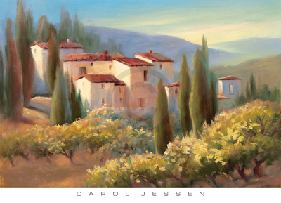 91cm x 66cm Blue Shadow in Tuscany II        von Carol Jessen