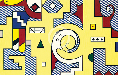 35.5cm x 28cm American Composition II          von Roy Lichtenstein